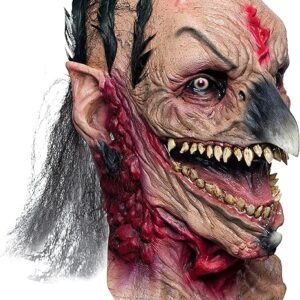 Conjuro de Cuervo: Máscara Harwitch de Látex – Bruja Perturbada para Adultos
