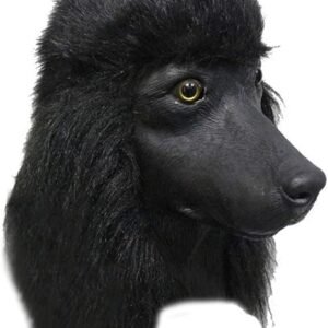 Encanto Esponjoso: Máscara Cabeza de Caniche de Látex – Realismo Canino para Adultos