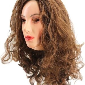 Encanto Femenino: Máscara Dama Elegante de Látex con Peluca – Transformación Realista para Adultos