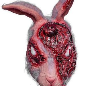 Sangre de Conejo: Máscara Conejo de Laboratorio Desollado de Látex – Horror Experimental para Adultos